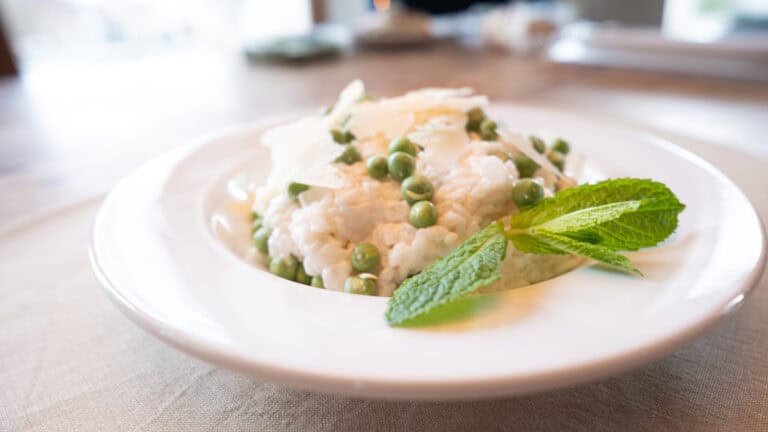 Spring Pea Risotto with Parmesan and Mint