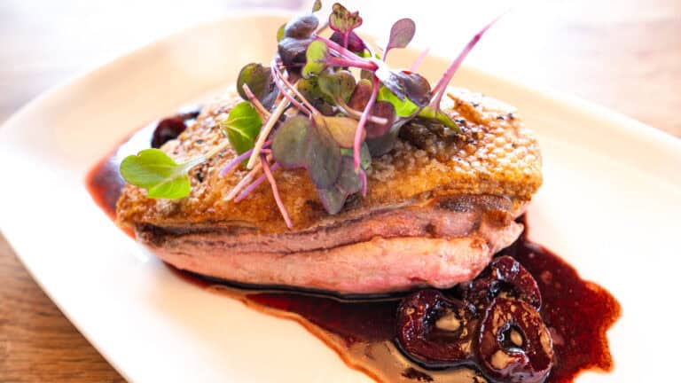 Roast Duck Breast with Cherry Reduction